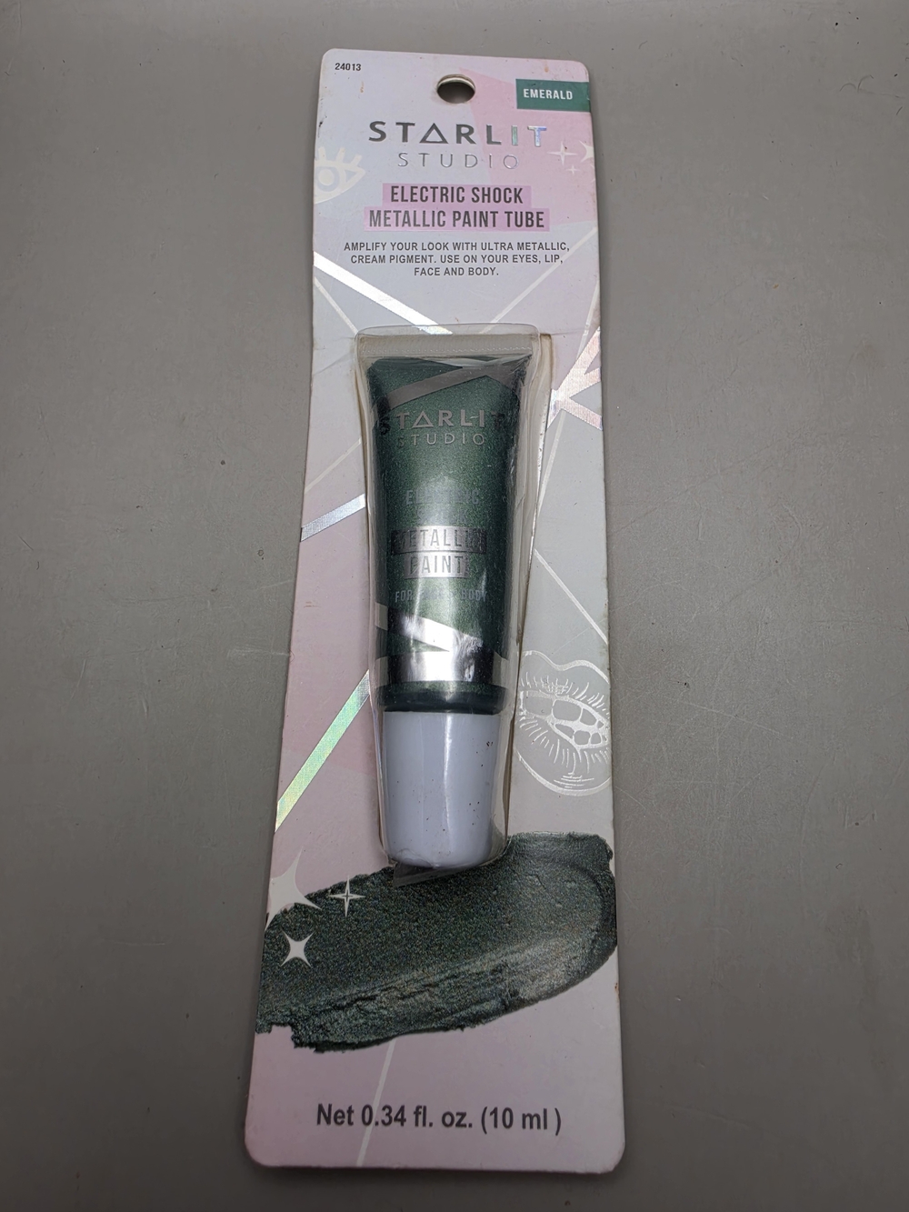 Emerald Electric Shock Metallic Paint Tube - Cream Metallic Eyeshadow